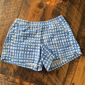 Lilly Pulitzer Blue and white Checkered Shorts size medium pull on
